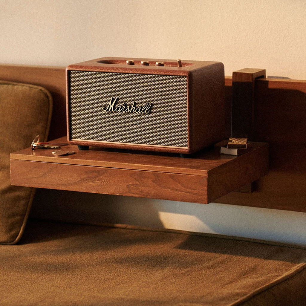 Marshall Acton III Bluetooth Speaker – Gen 3 with Wider Stereo Sound, Dynamic Loudness & Sustainable Design – Brown