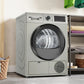 Bosch WQG24108IN Series 4 9 Kg Heat Pump Tumble Dryer (Silver Inox) with A++ Energy Rating, AutoDry Sensor, Anti-Vibration Design & Fabric Care Programs