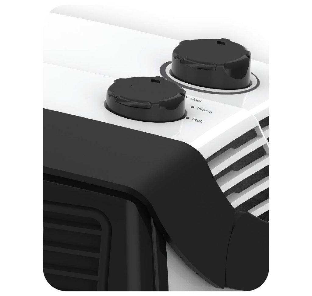 Havells Cista Room Heater 2000W (GHRFHAYW200) | Dual Heat Settings | Adjustable Thermostat | Cool Touch Body | Overheat Protection | Portable Design | White