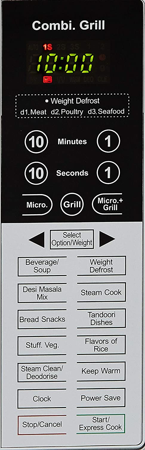 IFB 20PG4S 20L Grill Microwave Oven (Black/Silver, 61 Auto Cook Menus, Steam Clean, Express Cooking, Touch Keypad)