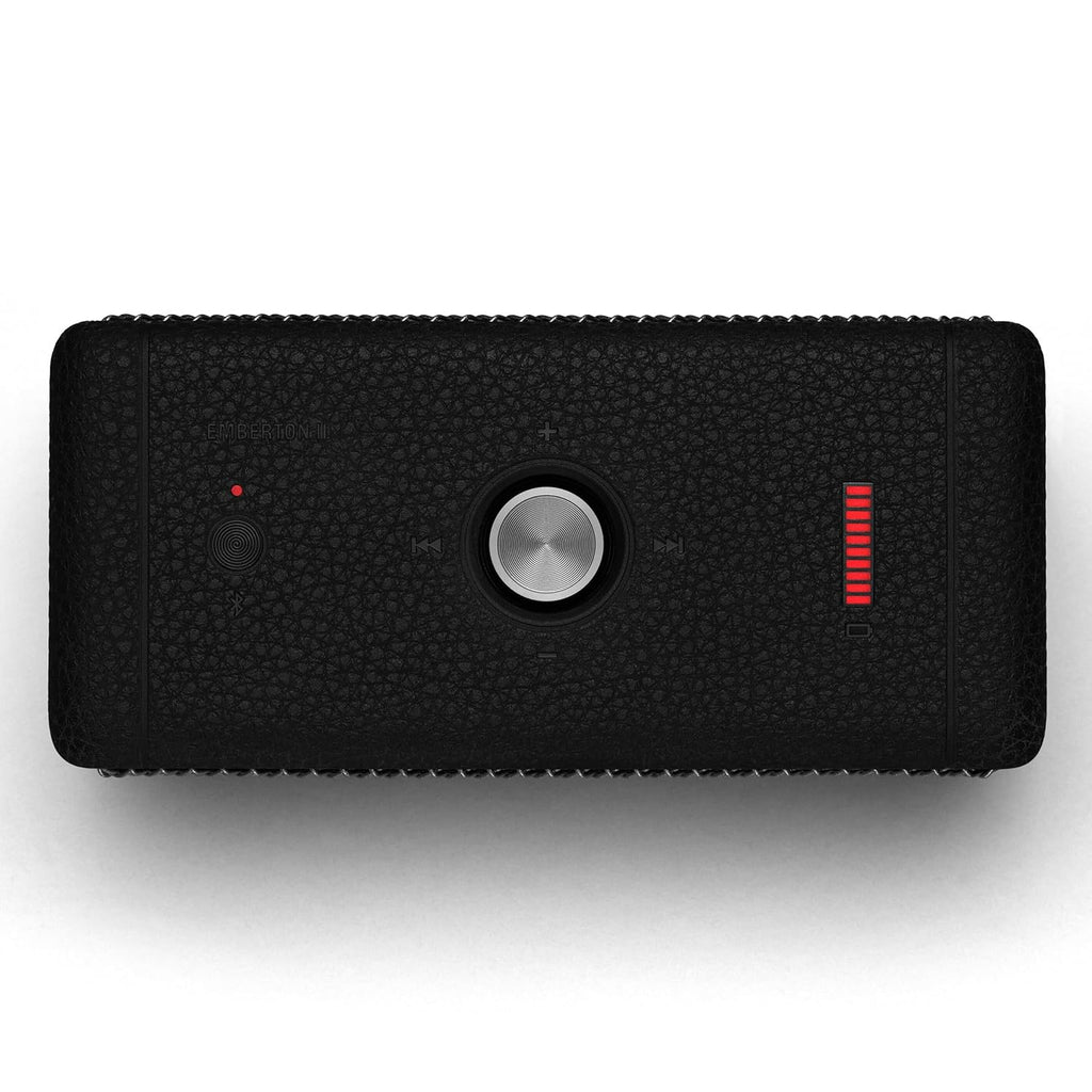 Marshall Emberton II Portable Bluetooth Speaker (Black & Steel) | 30+ Hour Playtime | IP67 Water Resistant