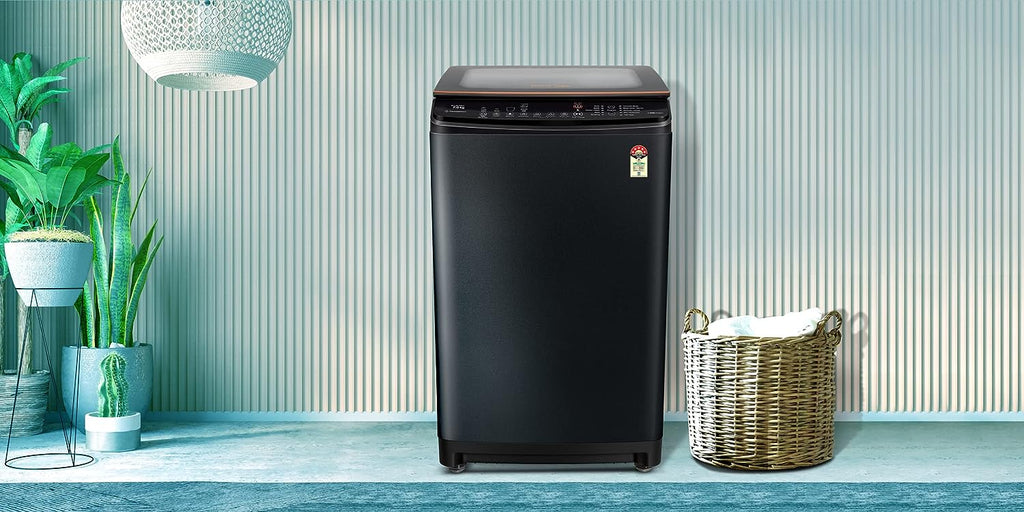 Voltas Beko WTL65VPBGX 6.5 Kg Top Load Washing Machine | Fully Automatic | Inverter Motor | 5 Star Energy Rated | Fountain Wash Technology | Soft Close Lid | Black