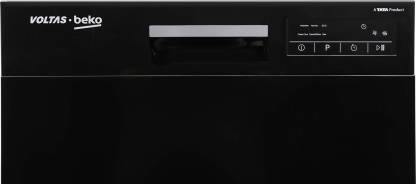 Voltas Beko DT8B 8 Place Table Top Dishwasher (Black, 6 Wash Programs, Low Noise, Compact Design)