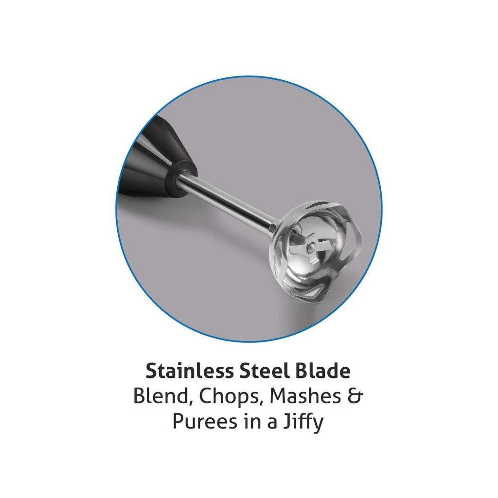 Glen SA 4049 DX Hand Blender 200 W | Stainless Steel Arm | ISI Certified | 2-Year Warranty | Suraj Electronics Delhi NCR