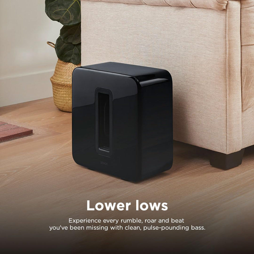 Sonos Sub (Gen 3) Wireless Subwoofer – Pure Deep Bass, 25 Hz Frequency Response, Distortion-Free Sound | Black | 24-Hour Delivery in Delhi NCR