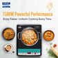 KENT Emerald Induction Cooktop 1500W|Faster Cooking With 5 Preset Options|Full Microcrystalline Glass|Adjustable Temperature Function|Overheat Protection|Safe Cooking And Easy Cleaning,Black