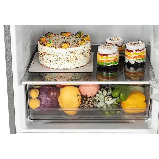 LG GL-B382DPZX 340 L 3 Star Wi-Fi Inverter Frost Free Double Door Refrigerator with Door Cooling+ (Shiny Steel)