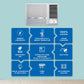 Blue Star WIE324L  2 Ton 3 Star Inverter Window AC (Copper, Hydrophilic Blue Fins, Dust Filters, Self-Diagnosis,  White)