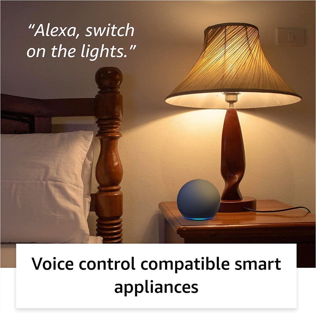 Amazon Echo Dot (5th Gen) | Smart speaker with Bigger sound, Motion Detection, Temperature Sensor and Alexa| Blue
