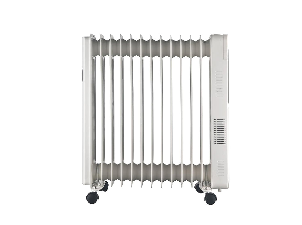 Russell Hobbs ROR13DF 2900W 13-Fin Oil Filled Radiator Room Heater | Smart Digital Heating, Wide Temp Range, 24H Timer, Intelligent Modes, Safety Protection | LED Touch, Foldable Wheels