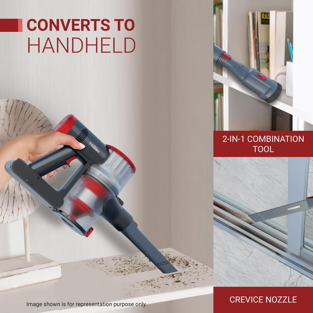 Eureka Forbes Kordfree K11 Lite Cordless Vacuum Cleaner | 11KPa Suction | 45 Min Runtime | Handheld Convertible | 4-Stage HEPA Filtration | Ideal for Home, Sofa & Car Cleaning
