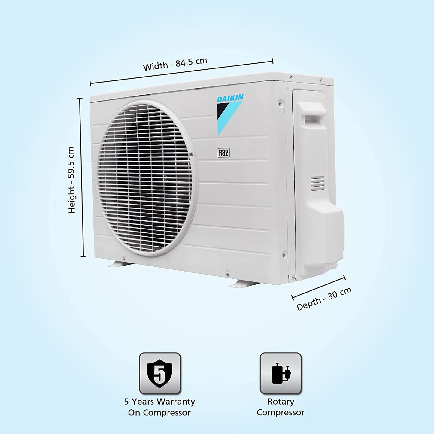 Daikin FTE60UV16U 1.8 Ton 1 Star Split AC | Copper Condenser | Power Chill | PM 2.5 Filter | Suraj Electronics Delhi NCR