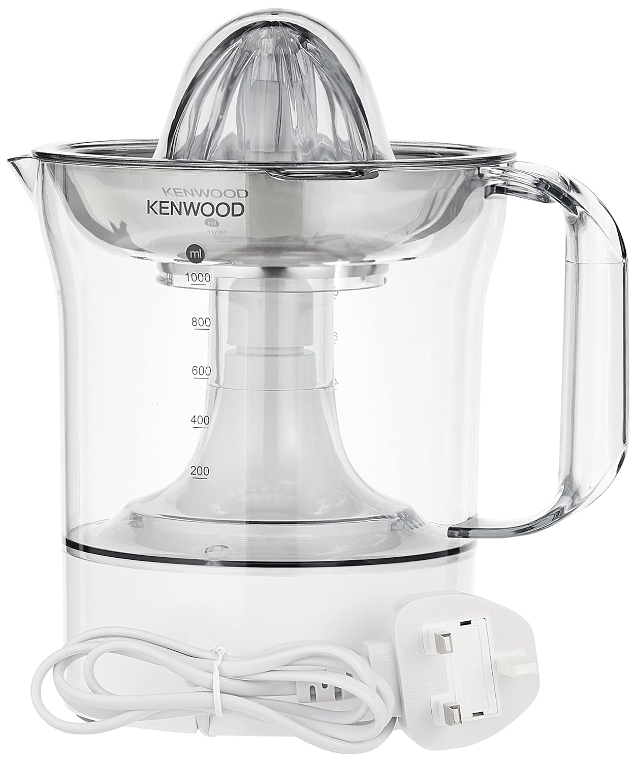 Kenwood JE290A Electric Citrus Juicer 1L | 40W Stainless Steel Filter | 2-Way Rotation | Dishwasher Safe | Suraj Electronics Delhi NCR