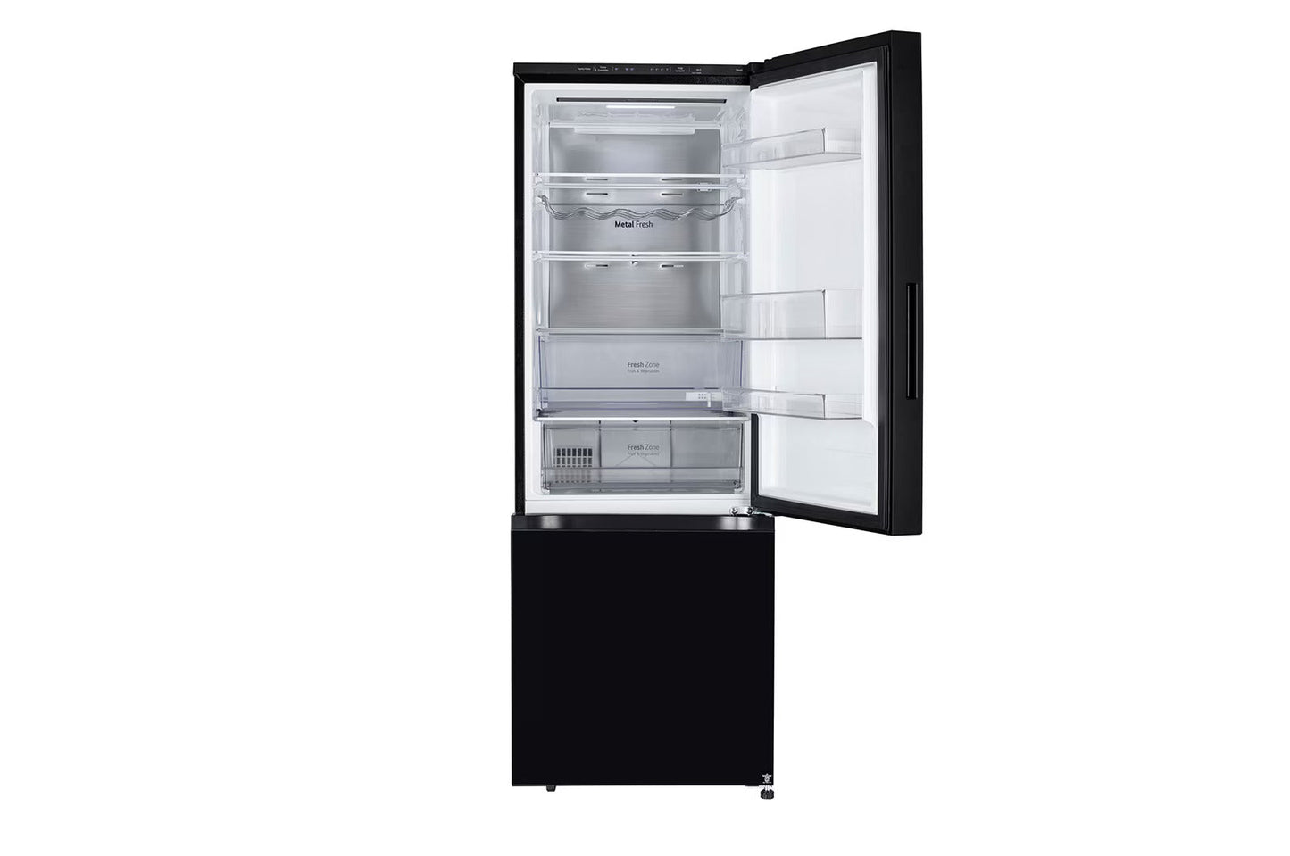 LG GL-B382EBMX 340L 3 Star Frost Free Bottom Freezer Refrigerator (Convertible, Door Cooling+, Smart Inverter Compressor, Wi-Fi, Black Mirror)