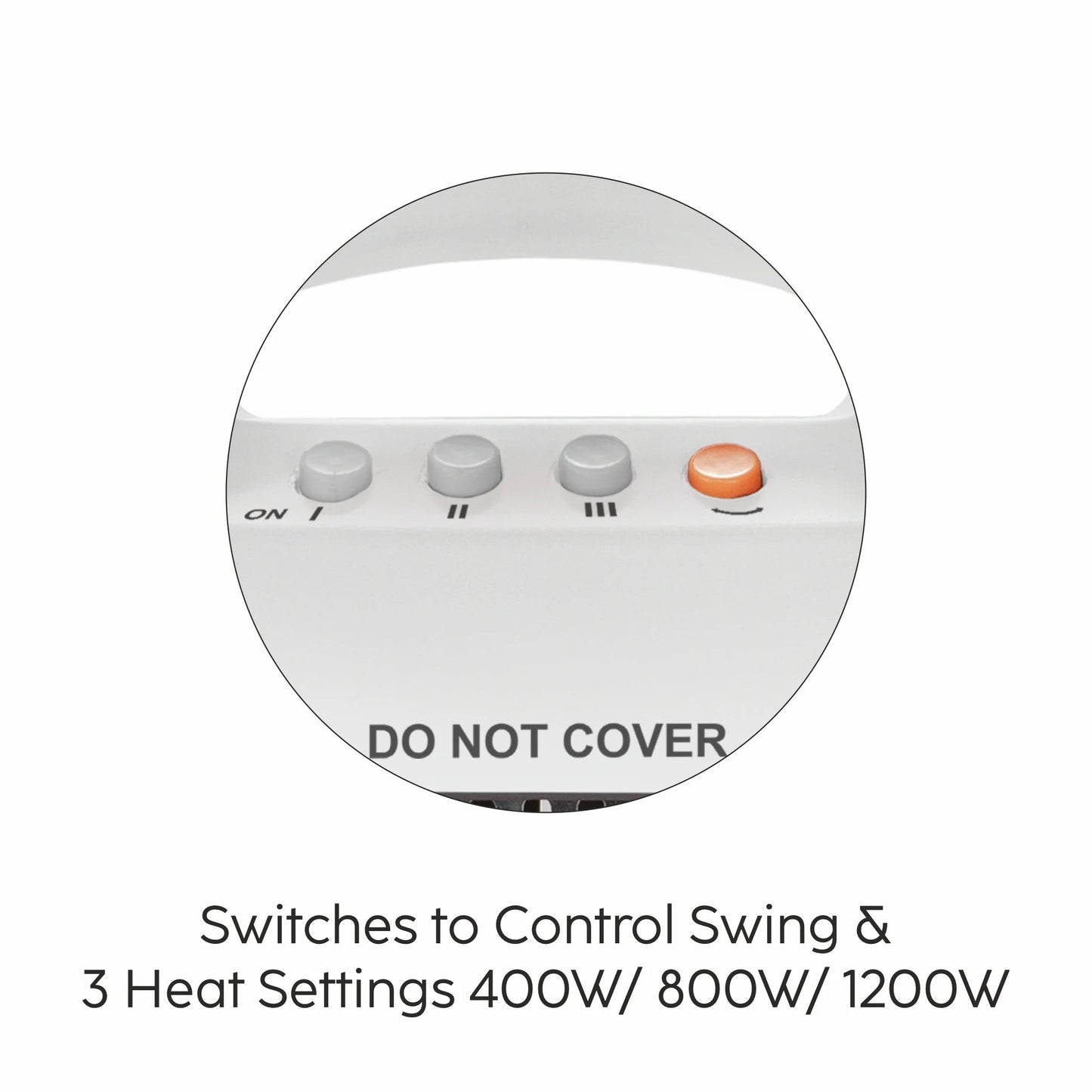 Glen HA7016CH 1200W Electric Carbon Room Heater | 3 Heat Settings | Tip-Over Protection | ISI Certified | Suraj Electronics Delhi NCR