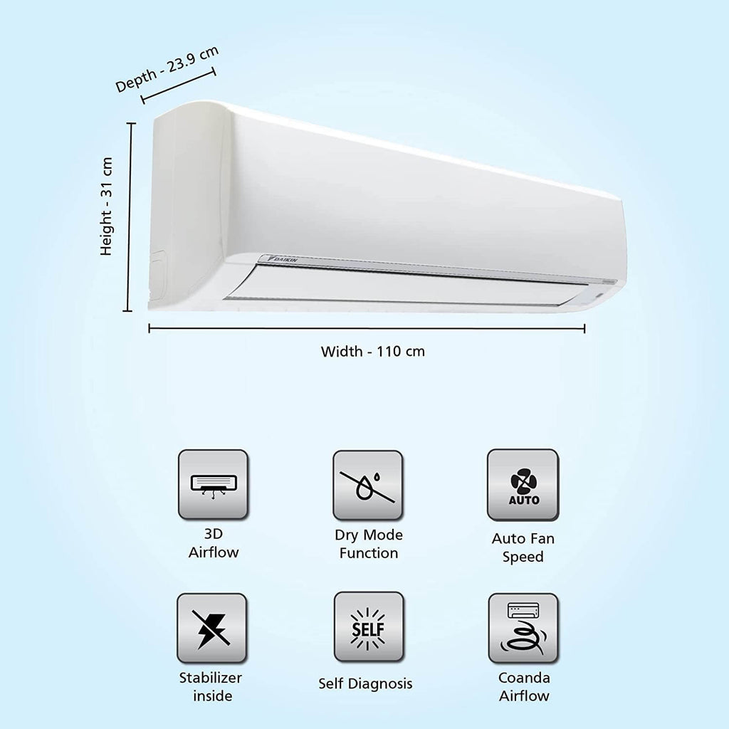 Daikin FTKL71UV16T 2.2 Ton 3 Star, Inverter Split AC Model