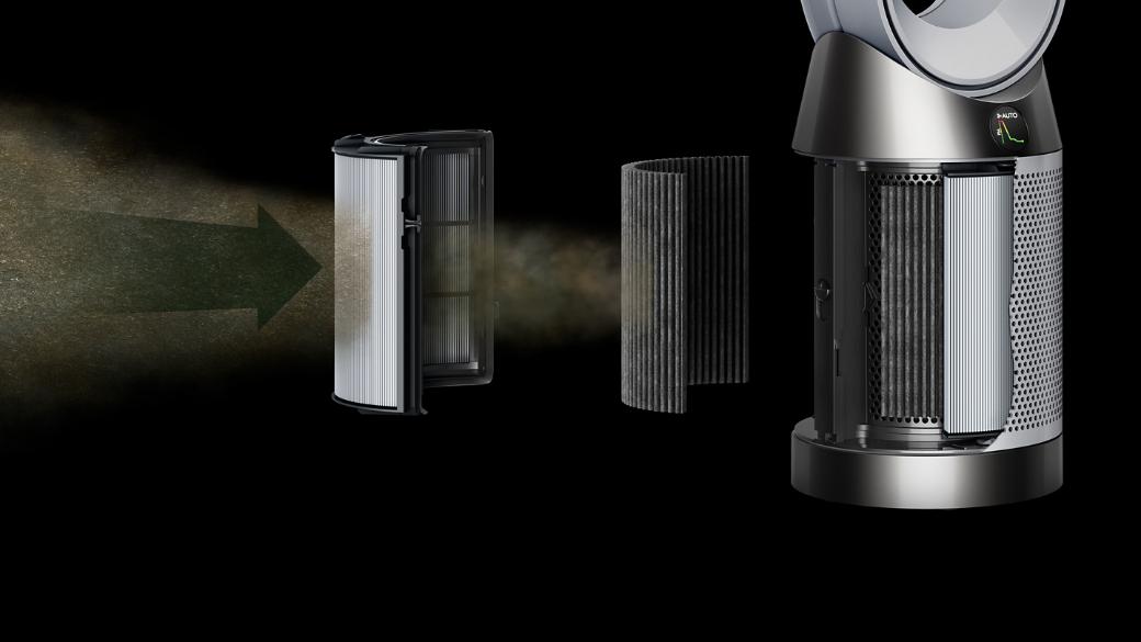 Dyson Air Purifier Cool PC1  ( TP-11 ) | Removes 99.95% of allergens & pollutants as small as PM 0.1 Auto, Sleep and Night modes | Control via remote, App, compatible voice assistants White/Silver | 2 Year Warranty White / Silver