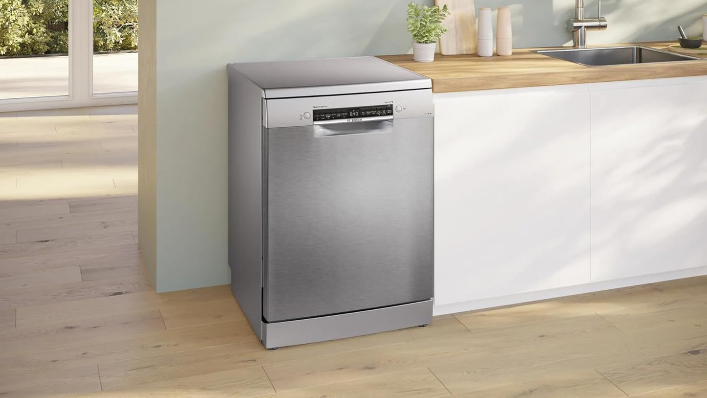 Bosch Series 6 15 Place Settings Dishwasher (SMS6HMI01I) | IOT Enabled | EcoSilence Drive | Intensive Kadhai Wash | Silver Inox | Suraj Electronics Delhi NCR