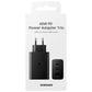 Samsung 65W Power Adapter Trio (Black) | Original Fast Charger | 3-Port USB | Compatible with Tablets &amp; Phones | Suraj Electronics Delhi NCR
