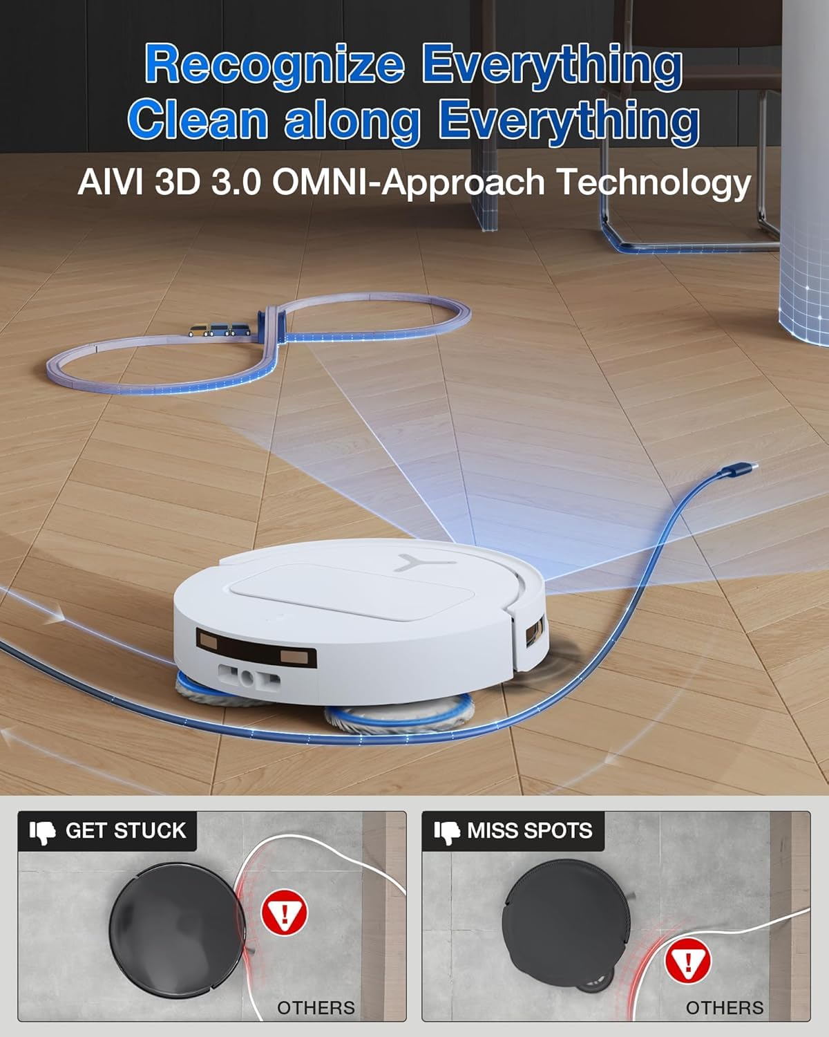 ECOVACS Deebot T50 Pro Omni | 15,000 Pa Suction Robot Vacuum &amp; Mop | AI Smart Mapping | Omni Self-Cleaning Station | Suraj Electronics