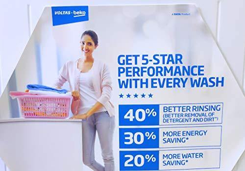 Voltas Beko WTT85DBRG 8.5 Kg Semi Automatic Top Load Washing Machine | Double Waterfall | Fast Dry | 1350 RPM | Suraj Electronics Delhi NCR