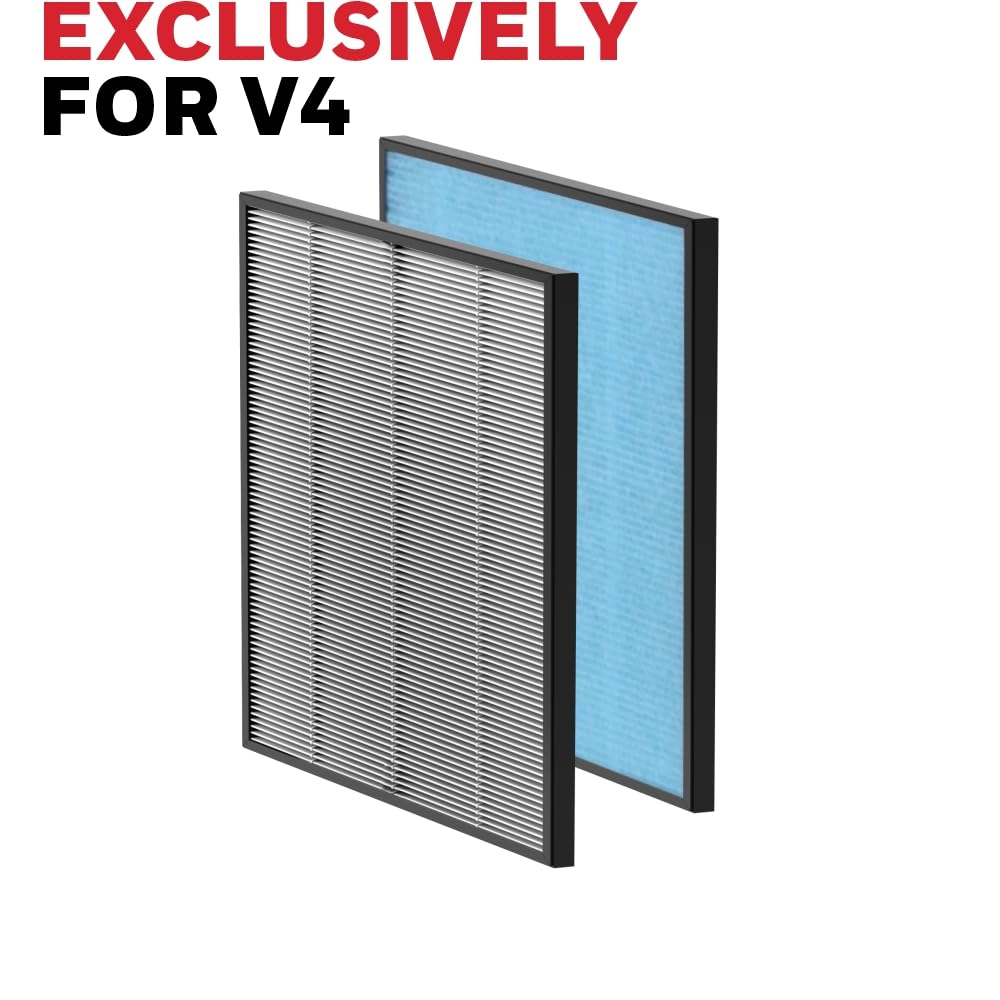 Honeywell Filter HC000058 Air Touch V4 Compound Anti-Bacterial with HEPA H13 Filter | Removes 99.99% Allergens, Pollutants, PM2.5, Dust, Fibres and Pollens "