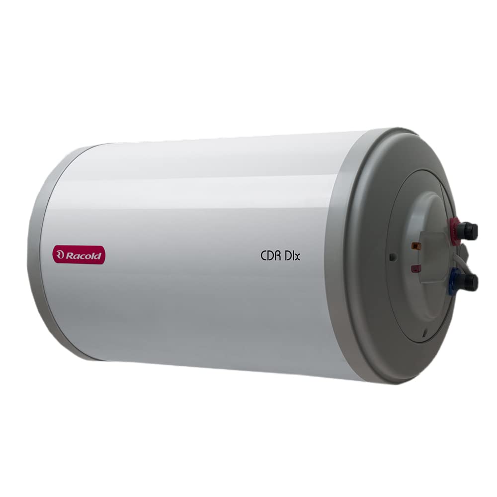 Racold CDR DLX 15H 15 Litre 4 Star Horizontal Storage Water Geyser (White) – Titanium Plus Tank, 2000W Heating, 8 Bar Pressure