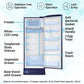 Samsung RR24C2823CU/NL 223L 3 Star Inverter Direct-Cool Single Door Refrigerator Appliance (amellia Blue) Base Stand Drawer