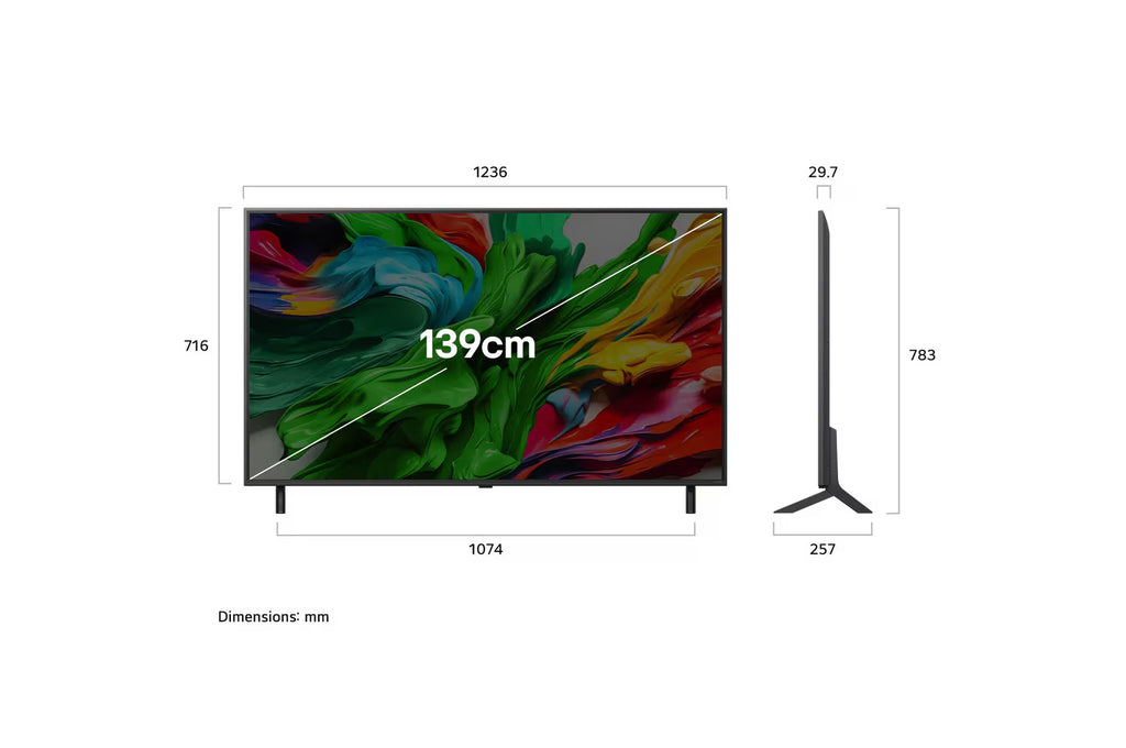 LG 55QNED8GA6A 55 Inch 4K QNED MiniLED Smart TV (2025 Model) with α8 AI Processor Gen2, Dolby Vision & Atmos, 144Hz VRR, webOS 25