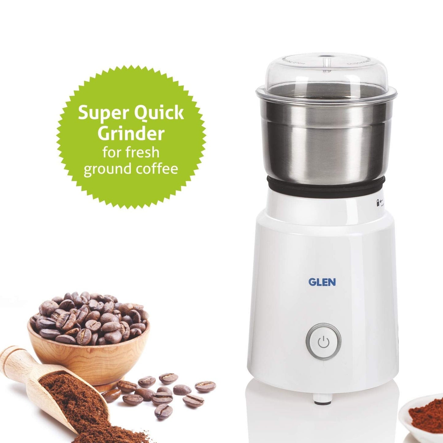 Glen Mini Grinder SA 4045 NG | 350W Compact Dry Grinder | Stainless Steel Blade | Coffee &amp; Spice Grinder | Suraj Electronics Delhi NCR