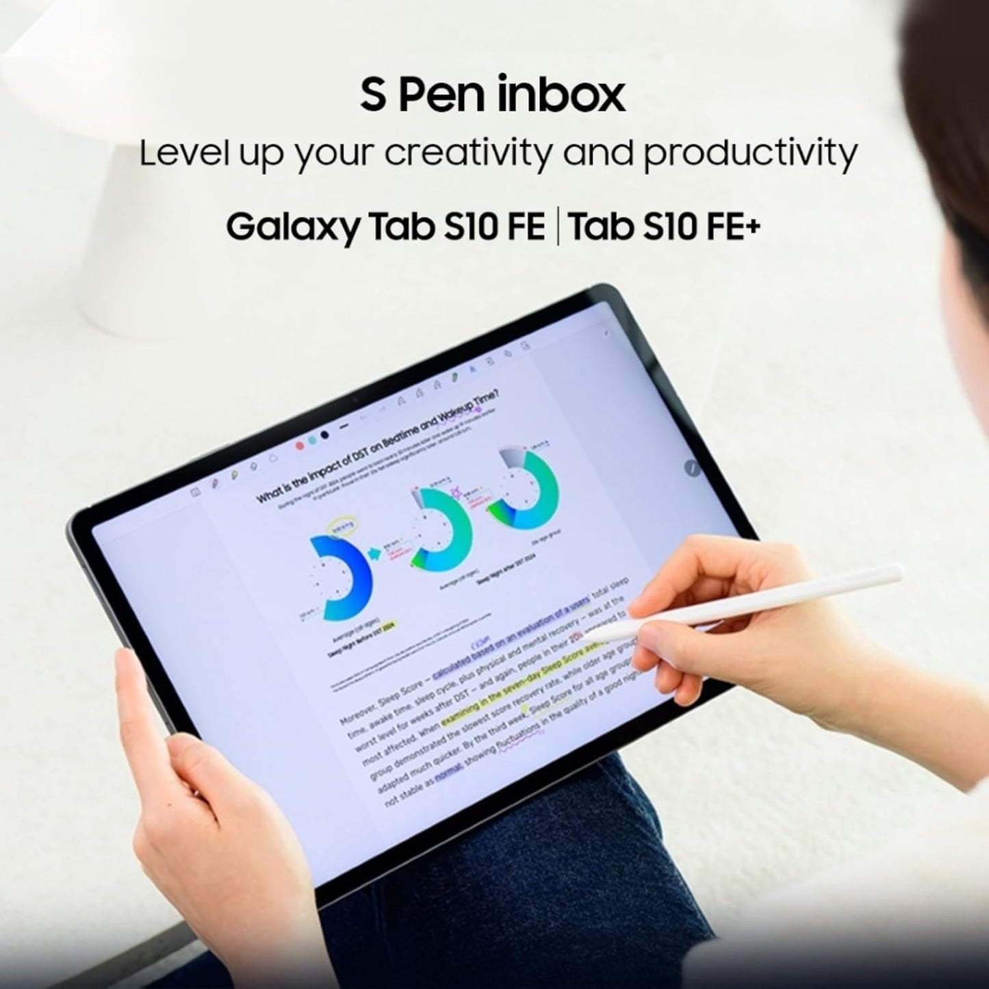 Samsung Galaxy Tab S10 FE+, S Pen in-Box, 27.7 cm (13.1 inch) LCD Display, 12 GB RAM, 256 GB Storage, Wi-Fi + 5G Tablet, Silver
