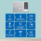 Blue Star WIE318L 1.5 Ton 3 Star Inverter Window AC | Copper Condenser, Turbo Cool, 5-in-1 Convertible, Anti-Bacterial Filter, Self Diagnosis | White | Buy at Suraj Electronics