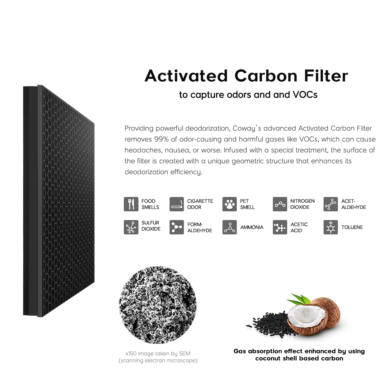 Coway Airmega 250/250S Orignal Air Purifier Replacement Filter Set, Max 2 Green True HEPA and Active Carbon Filter, AP-1720-FP