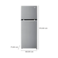 LG GL-S382SUSY 343 Litre 2 Star Frost Free Convertible Double Door Refrigerator | Smart Inverter Compressor, Smart Diagnosis, Top Freezer, Shiny Steel