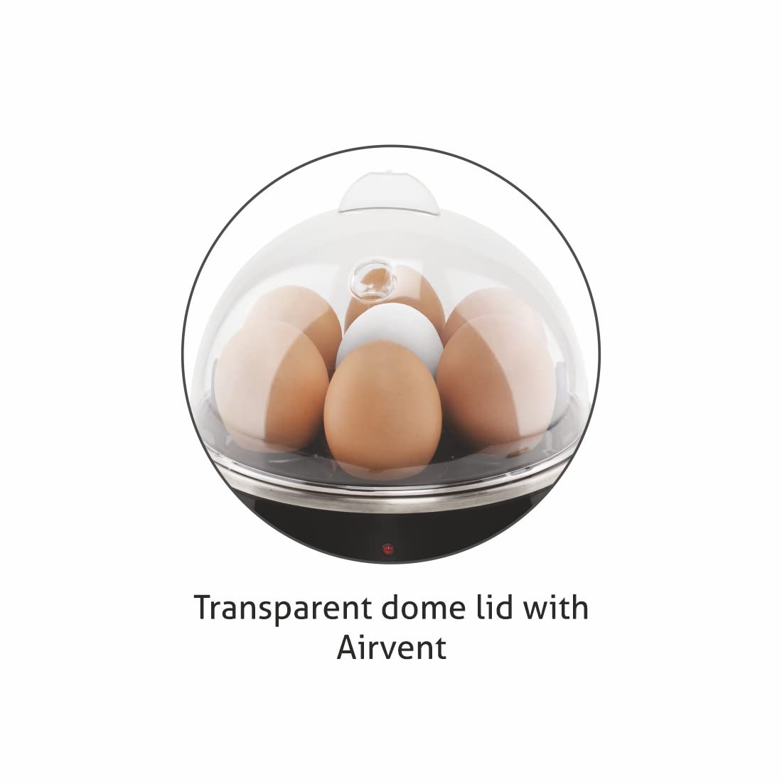 Glen Egg Boiler SA-3030 | 350W Egg Cooker | Boils 7 Eggs | Auto Shut-Off | Poaching Cup | Suraj Electronics Delhi NCR