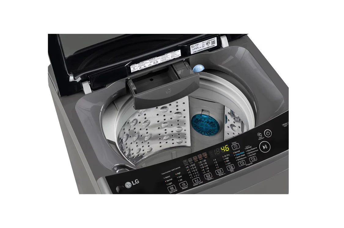LG T12SJMB1Z 12 Kg Smart Inverter Fully-Automatic Top Load Washing Machine (Middle Black, TurboDrum, Punch+3, Soft Closing Lid, Smart Diagnosis)