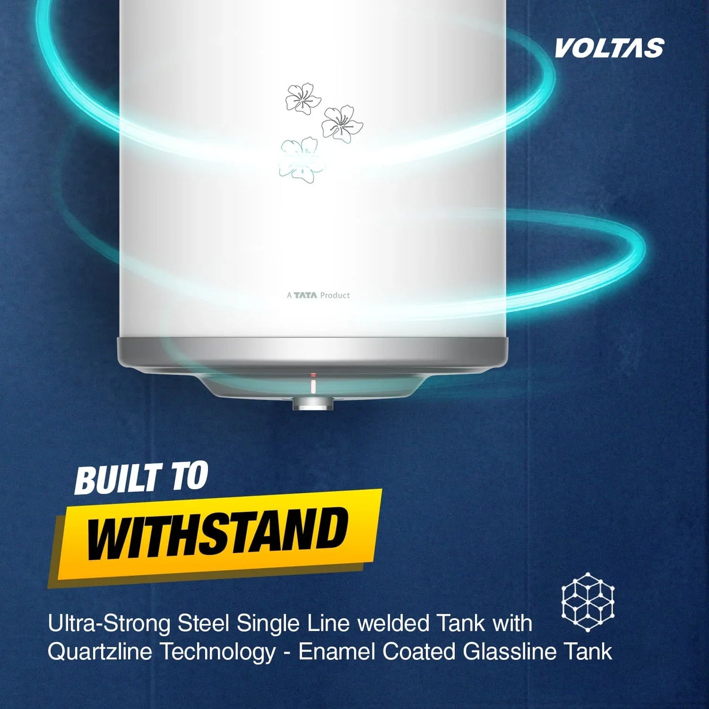 Voltas Aqua Prime 15L 4-Star Water Heater (2000 W, Quartzline, Copper Element) | Free Installation | Suraj Electronics Delhi NCR 15L (2000 W) 4610035