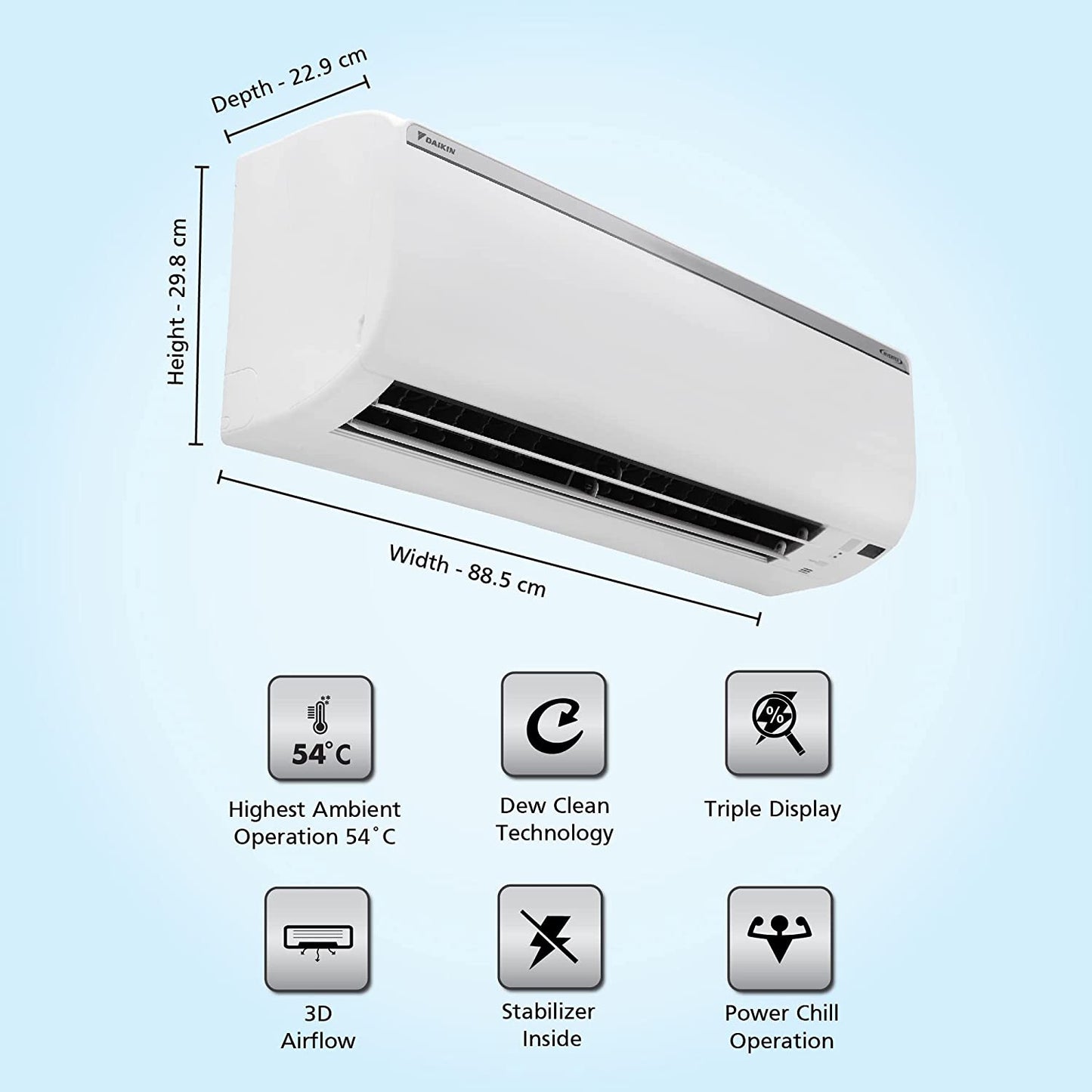 Daikin FTKL50UV16 1.5 Ton 3 Star Inverter Split AC | PM 2.5 Filter | Power Chill | Coanda Airflow | Suraj Electronics Delhi NCR