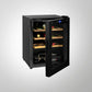 Kaff WC 48 TH BW 16-Bottle Free Standing Wine Chiller with Thermoelectric Cooling & Touch LED Display – Black Glass Door