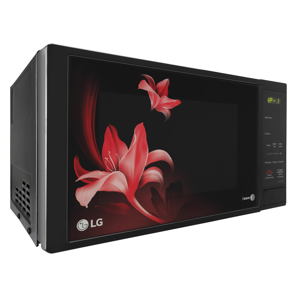 LG MS2043BR 20 L Solo Microwave Oven (Black) – i-Wave Technology, Anti-Bacterial Cavity, Steam Clean, 44 Auto Cook Menus, Energy Saving