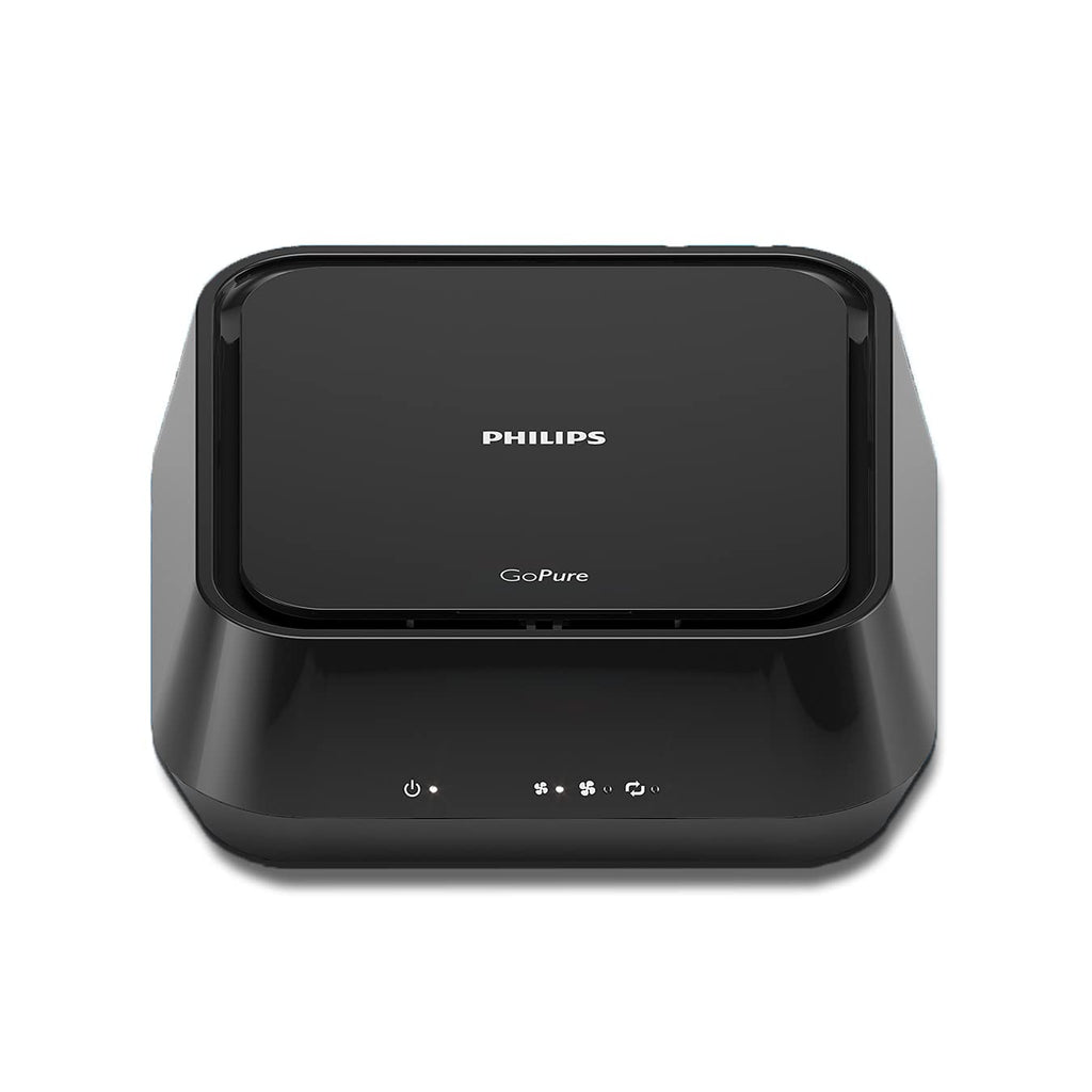 Philips GoPure GP5212 HEPA Car Air Purifier – Removes 99.9% Allergens, PM2.5 & Odours | Ultra Silent, Button Control, Compact Size (Black)