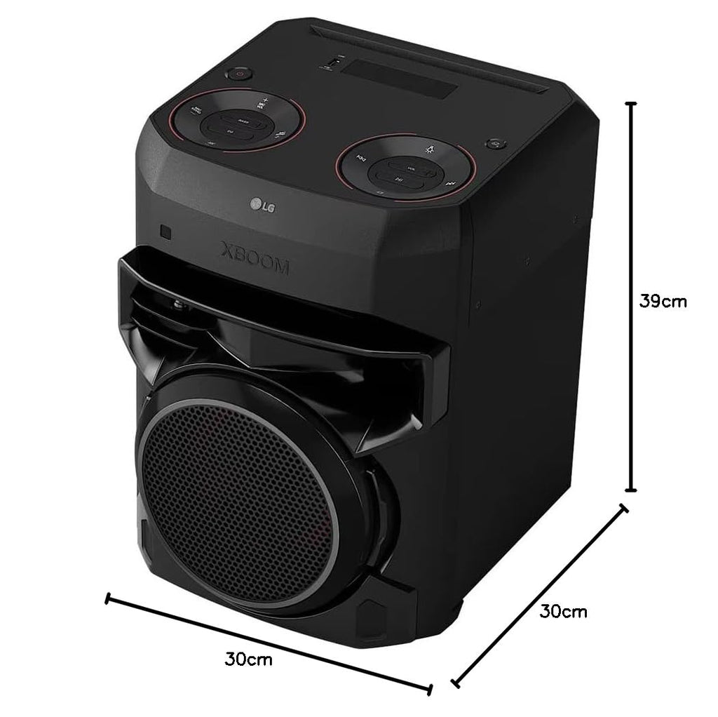 LG XBOOM XL2S 80W Wireless Bluetooth Party Speaker with Super Bass Boost, Dual Mic Karaoke, RGB Lights & FM Radio