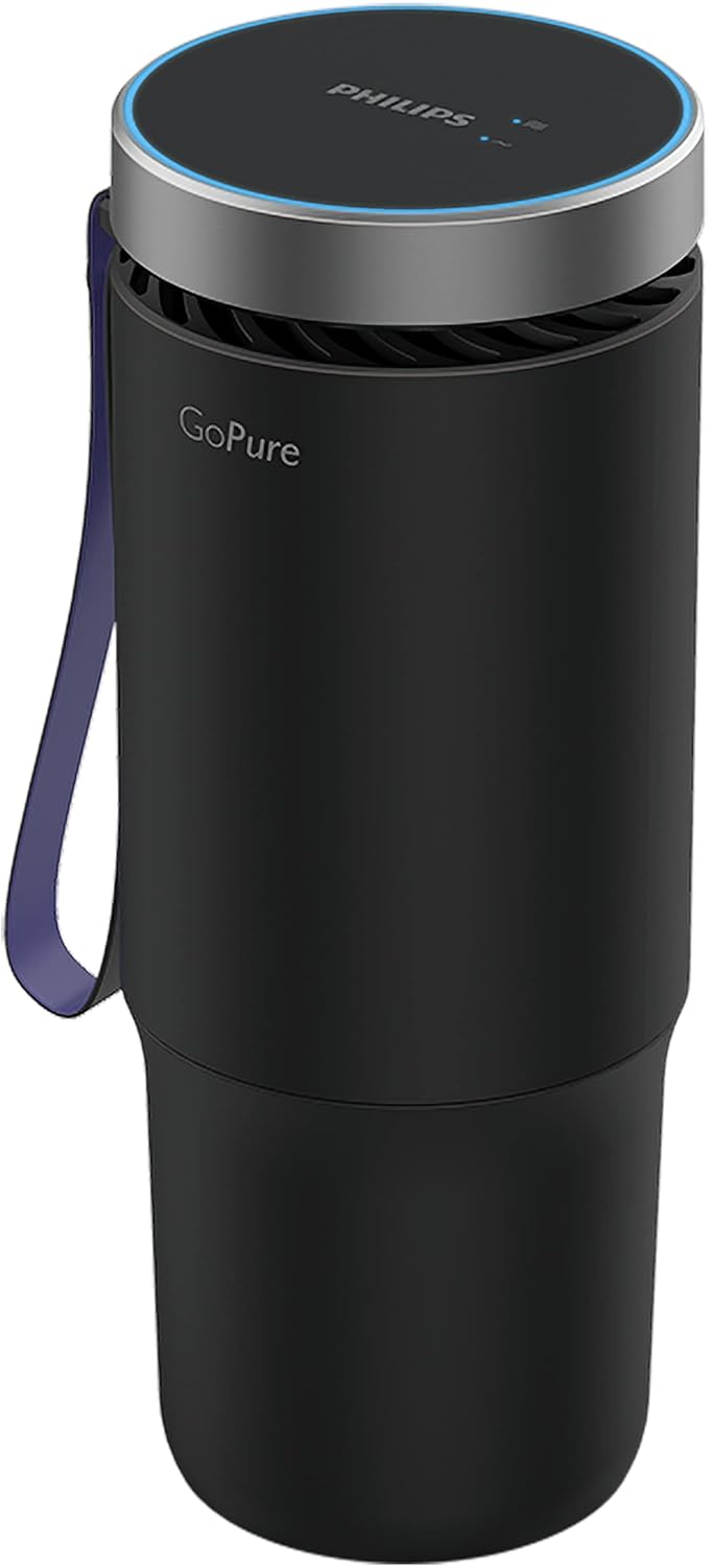 Philips GoPure GP5611 Car Air Purifier | Cup-Holder Design | UV-C LED + HESAMax Filter | Suraj Electronics Delhi NCR