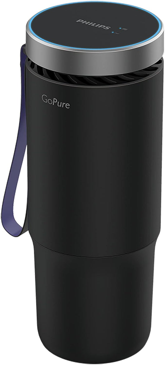 Philips GoPure GP5611 Car Air Purifier | Cup-Holder Design | UV-C LED + HESAMax Filter | Suraj Electronics Delhi NCR