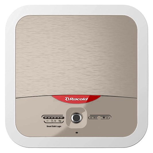 Racold Omnis DG 15L Vertical 5 Star Storage Water Heater (Geyser) Sandstorm Gold | Touch Control | Smart Bath Logic | Silver-Ion Technology | Auto Diagnosis | Free Installation & Pipes | 2kW