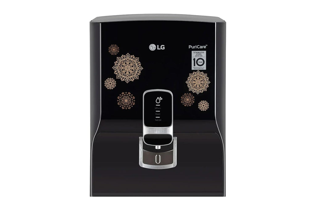 LG WW155NPB 8L RO+UV Water Purifier with Stainless Steel Tank, Digital Sterilizing Care & In-Tank UV LED – Black