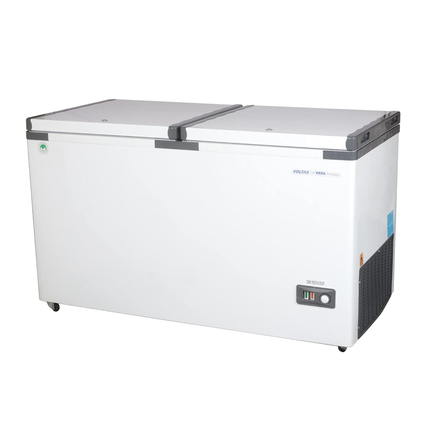 Voltas CB HT 400 DD 400 Litre 2-Door Combo Cooler Cum Freezer | Castor Wheels | White
