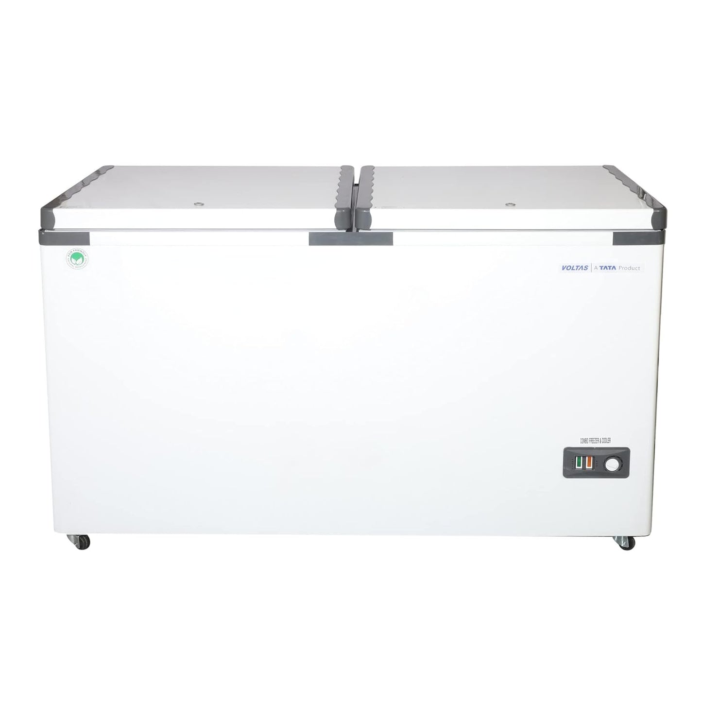 Voltas CB HT 400 DD 400 Litre 2-Door Combo Cooler Cum Freezer | Castor Wheels | White