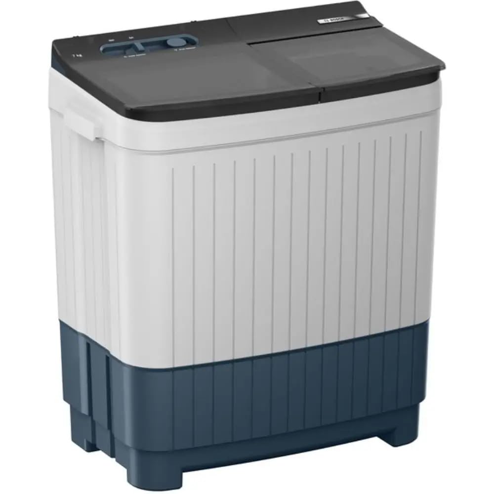 Bosch WJP802P0IN 8 kg 5 Star Semi-Automatic Top Load Washing Machine – Vario Pulsator, 1300 RPM, Wide Scrub Zone, Covered Controls, Peacock Blue