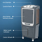 Crompton Gale DAC 90 Desert Air Cooler | 90L Tank | 4000 CMH Air Delivery | Ice Chamber | Everlast Pump | Inverter Compatible | For Rooms up to 470 Sq. Ft